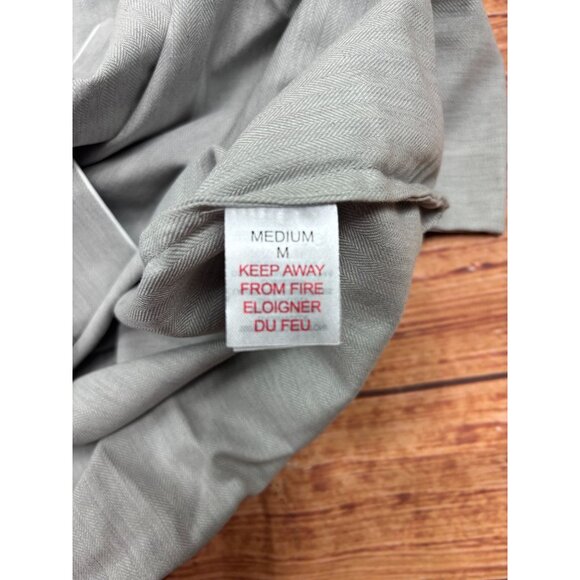 Mens Bonsoir London 100% Cotton Gray Pajama Set With White Piping - Picture 16 of 16